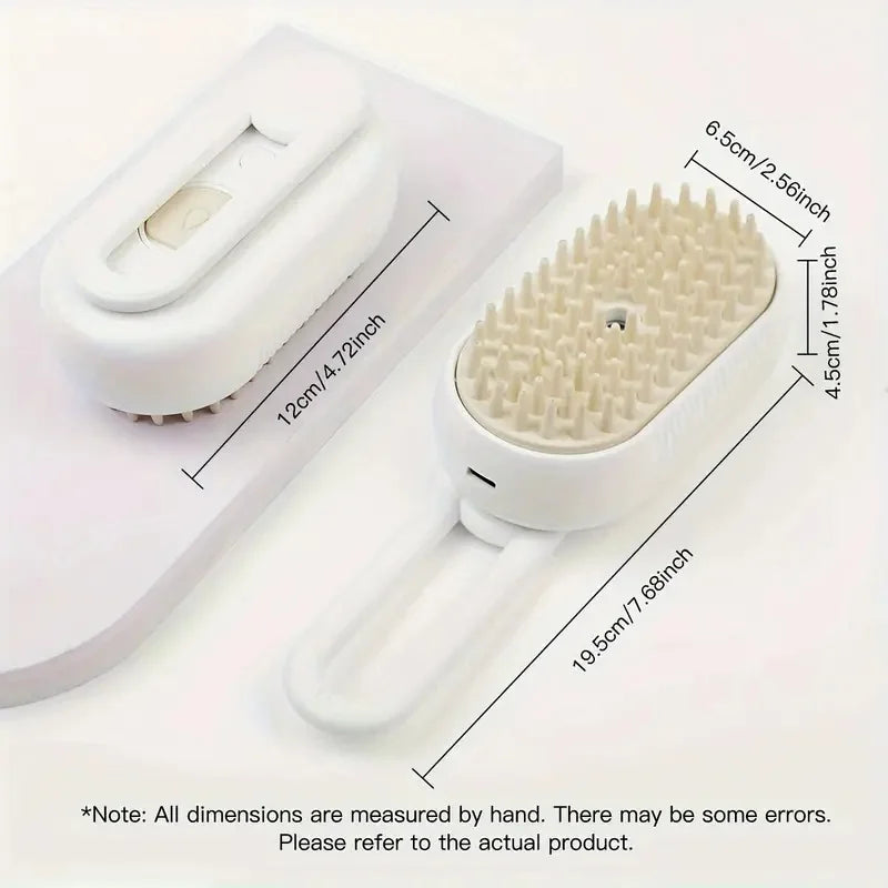 Steam Brush Pro: Cepillo de vapor 3 en 1 para mascotas: masaje, pulverización y eliminación del pelo.
